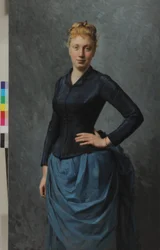 Porträt einer jungen Frau in Blau, 1886